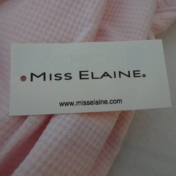 Miss Elaine Smocked Zip Robe Petite Size PS Pink House Coat Embroidered - Picture 11 of 11